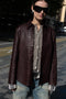acne studios leather shirt jacket