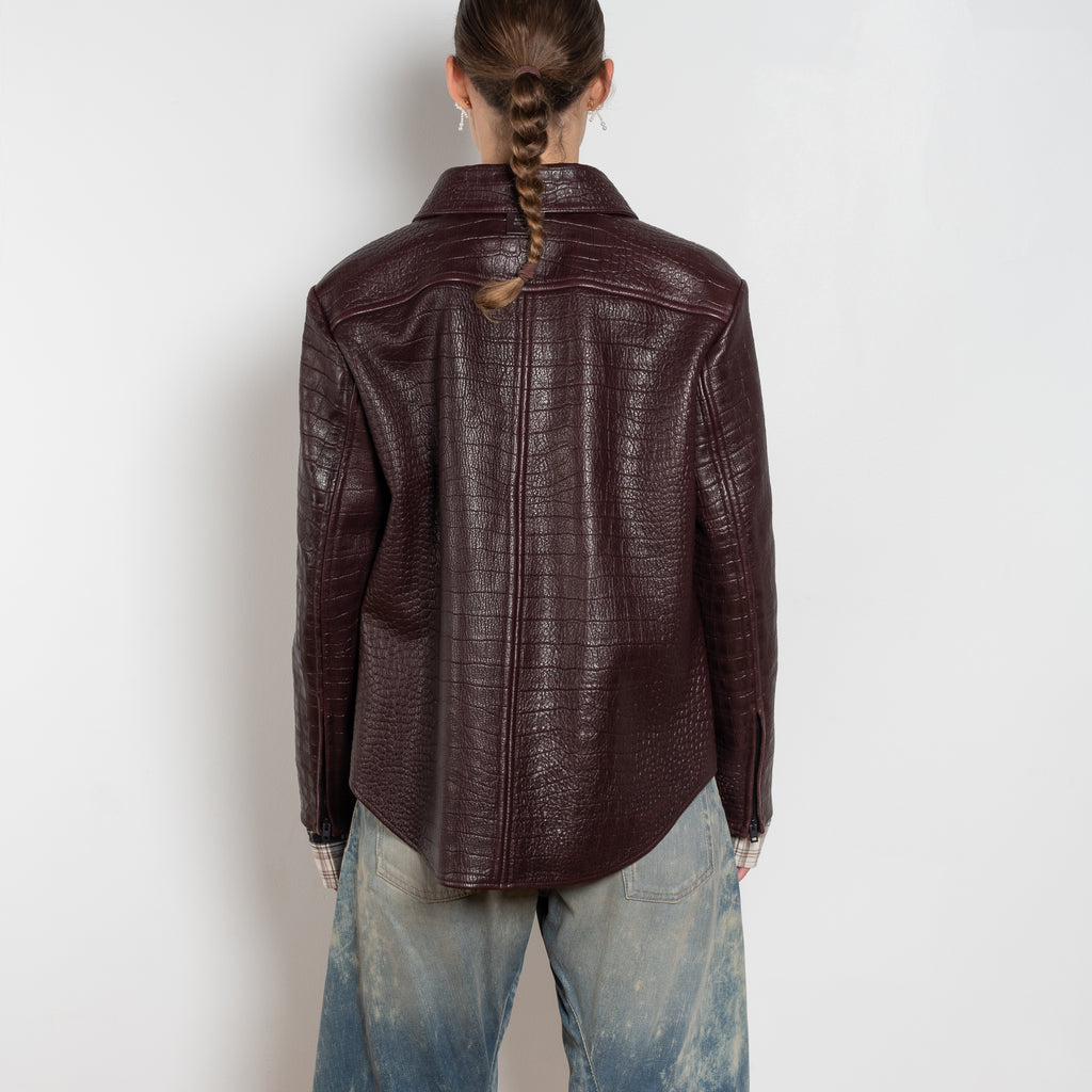acne studios leather shirt jacket
