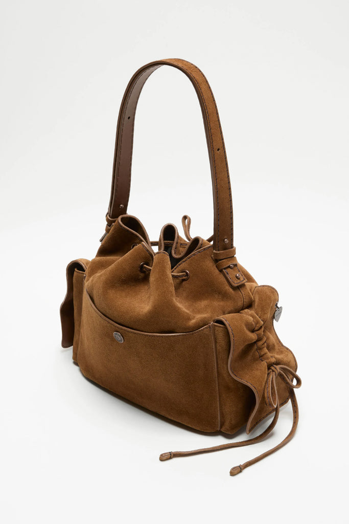acne studios multi pocket bucket bag