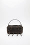 The Multipocket Micro Bag by Acne Studios is crafted from leather with a washed finish and laced knot details