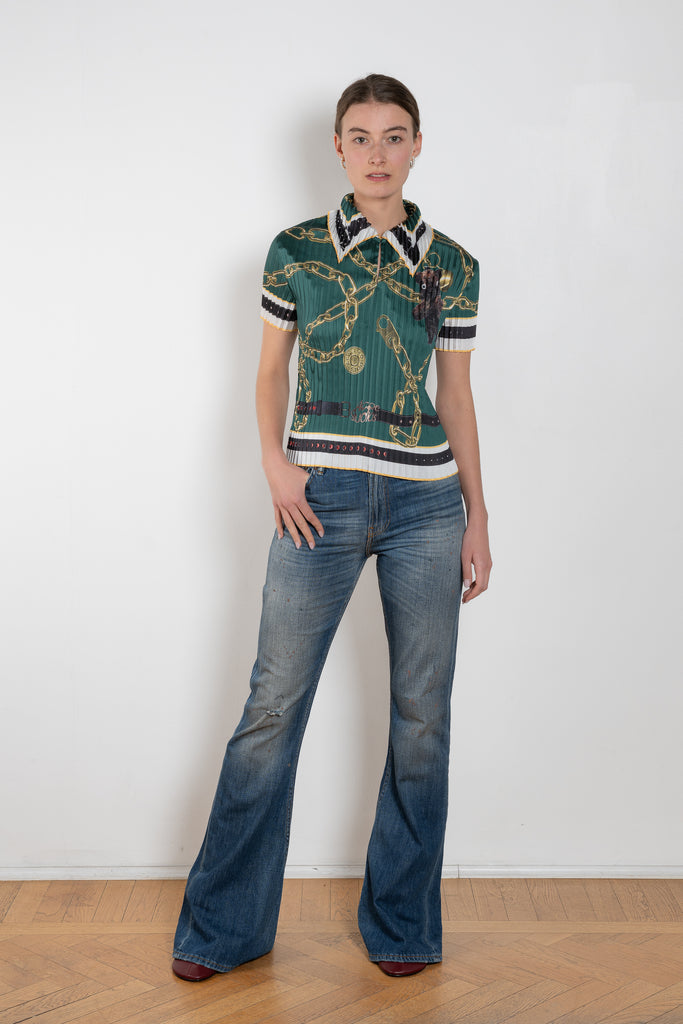 Acne Studios Printed Pleated Blouse