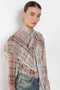 The Printed Silk Blouse by Acne Studios is crafted from lightweight silk with a trompe-l'oeil check print