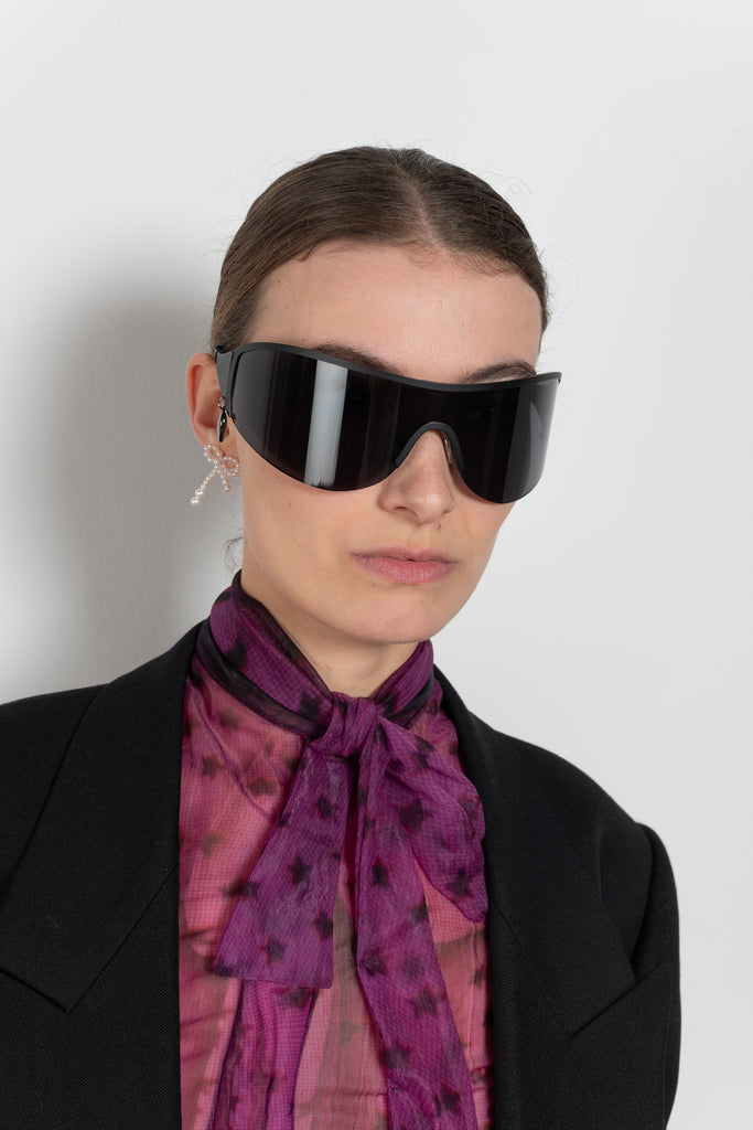 acne studios sheer bow blouse