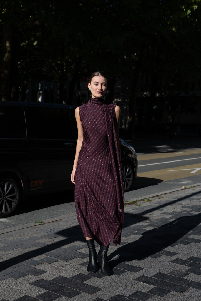 acne studios silk tunic dress