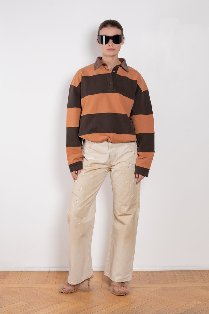 Striped Polo Sweater