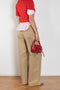 acne studios tailored satin trouser beige