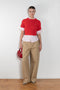 acne studios tailored satin trouser beige