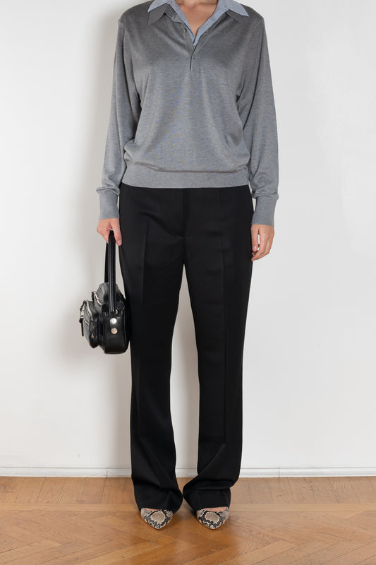 acne studios tailored trouser black wool