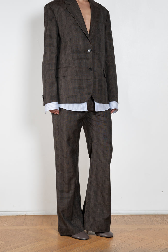Acne Studios Tailored Wool Check Trousers
