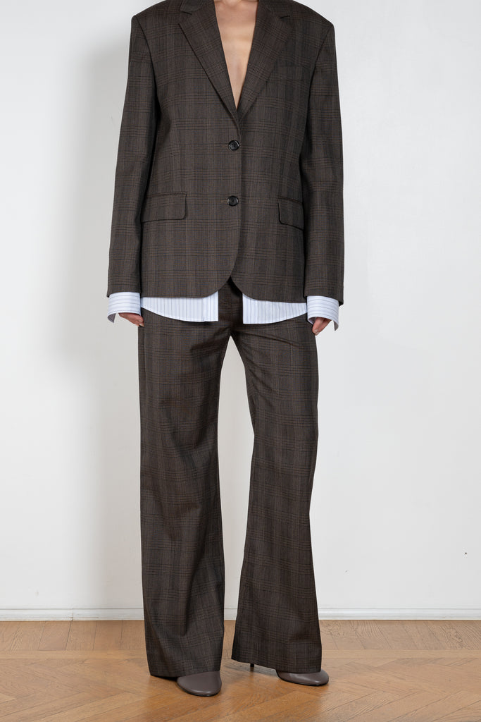 Acne Studios Tailored Wool Check Trousers