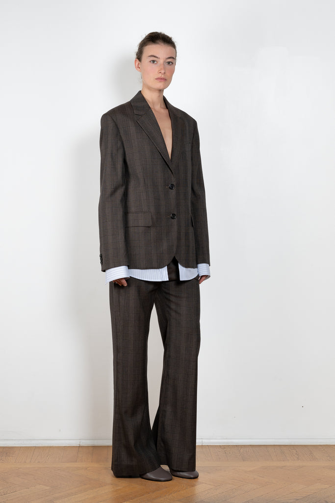 Acne Studios Tailored Wool Check Trousers