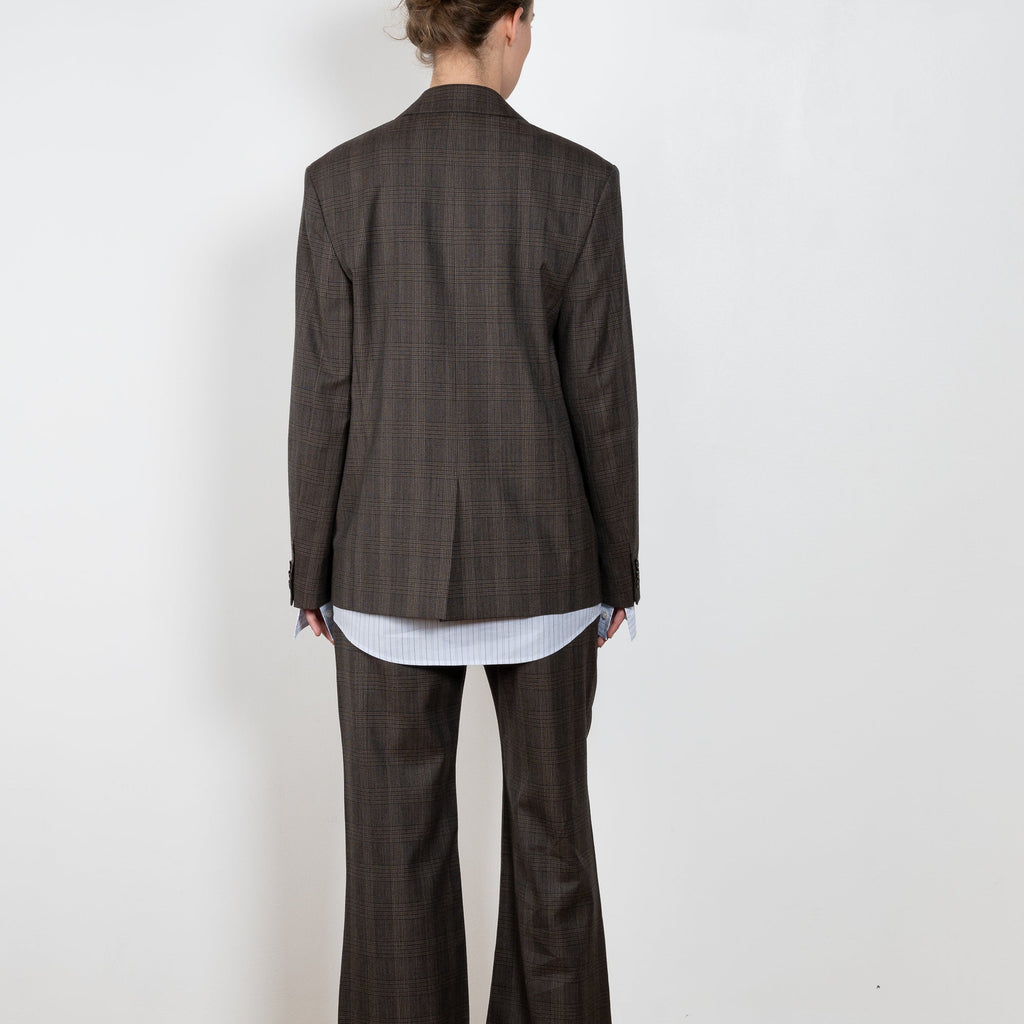 Acne Studios Tailored Wool Check Trousers