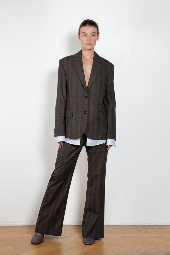 Acne Studios Tailored Wool Check Trousers