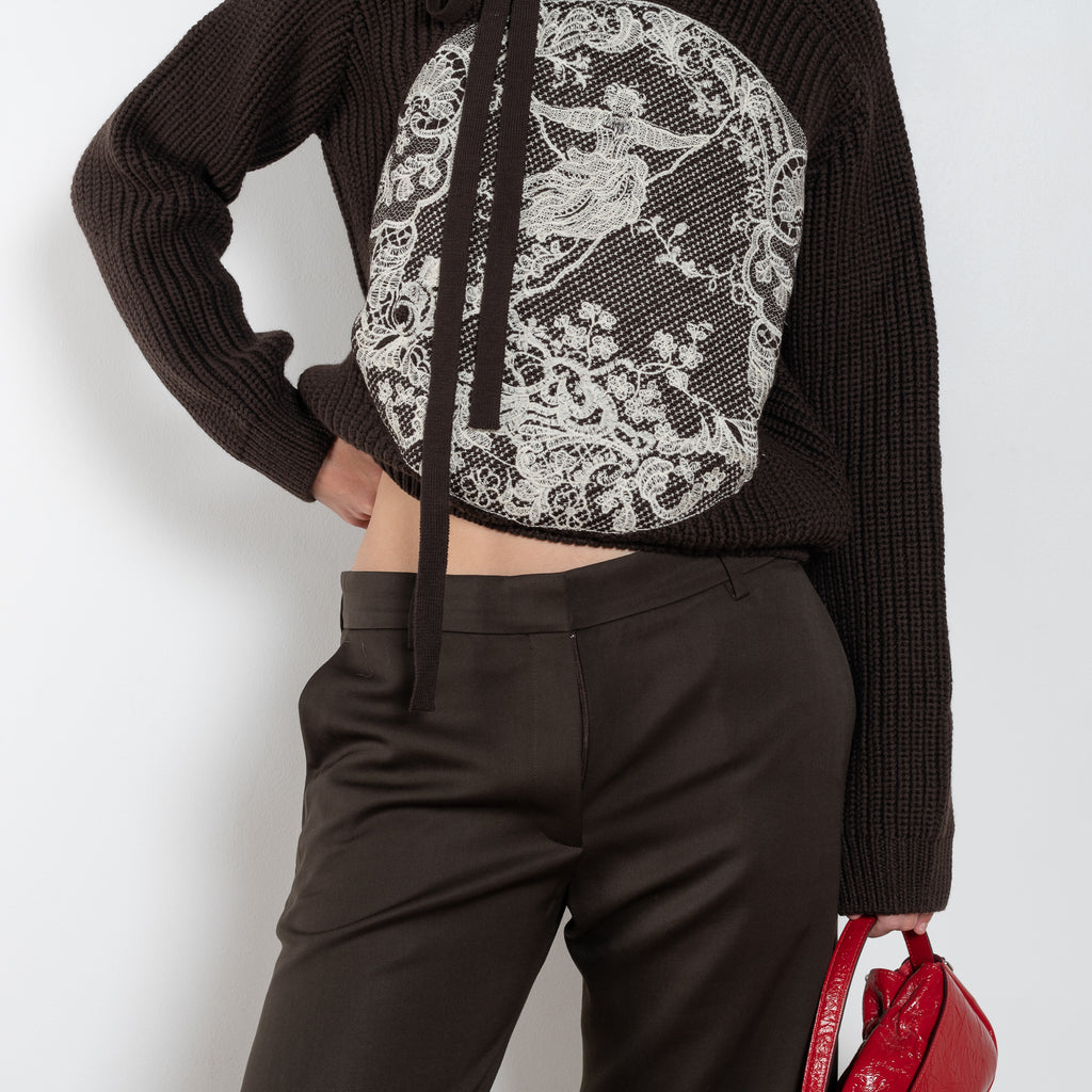 acne studios tailored wool trouser black