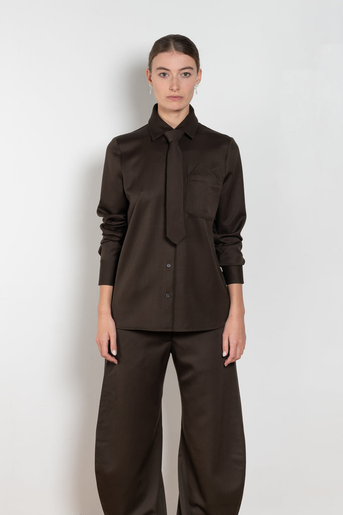 acne studios wool tie shirt