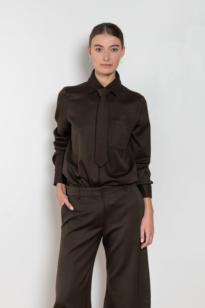 acne studios wool tie shirt