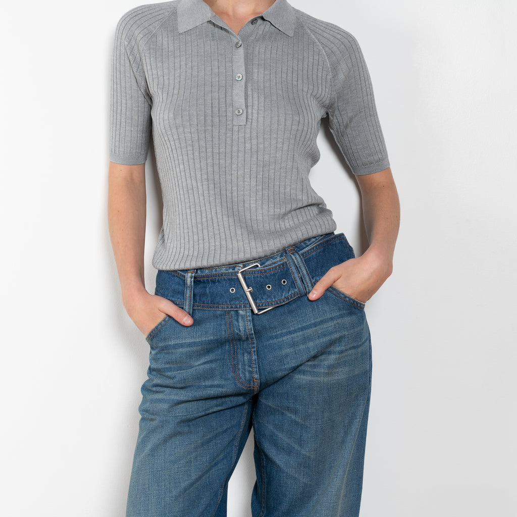 The Belted Denim Trouser by Acne Studios are cut to a relaxed fit with a low waist, wide leg and long length
