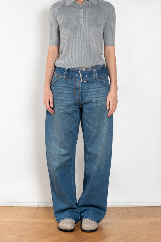 The Belted Denim Trouser by Acne Studios are cut to a relaxed fit with a low waist, wide leg and long length