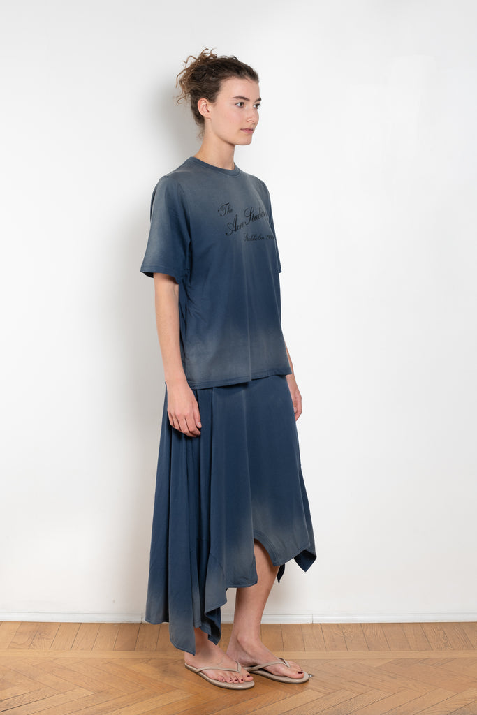 The Deconstructed Tshirtdress by Acne studios is a layered dress with a deconstructed tshirt skirt part