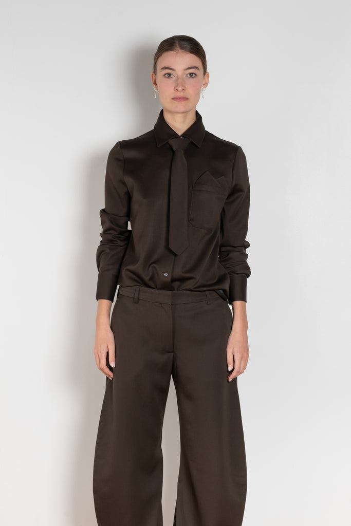 acne studios wool tie shirt