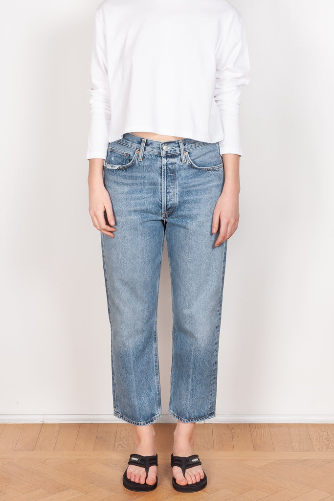 The 90's Crop Jeans by Agolde is a relaxed ankle length jeans