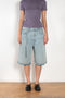 The Emmi Short by Agolde has a long inseam, perfect for a slouchy look, and is cinched with a thin denim belt for added style