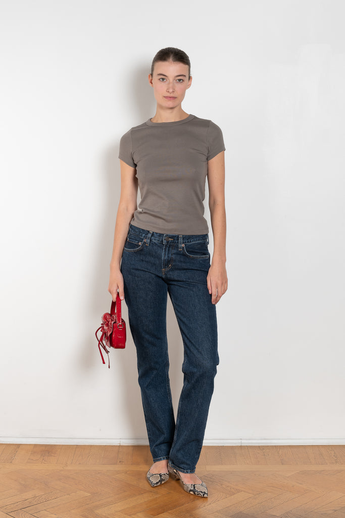 agolde low rise slim jean