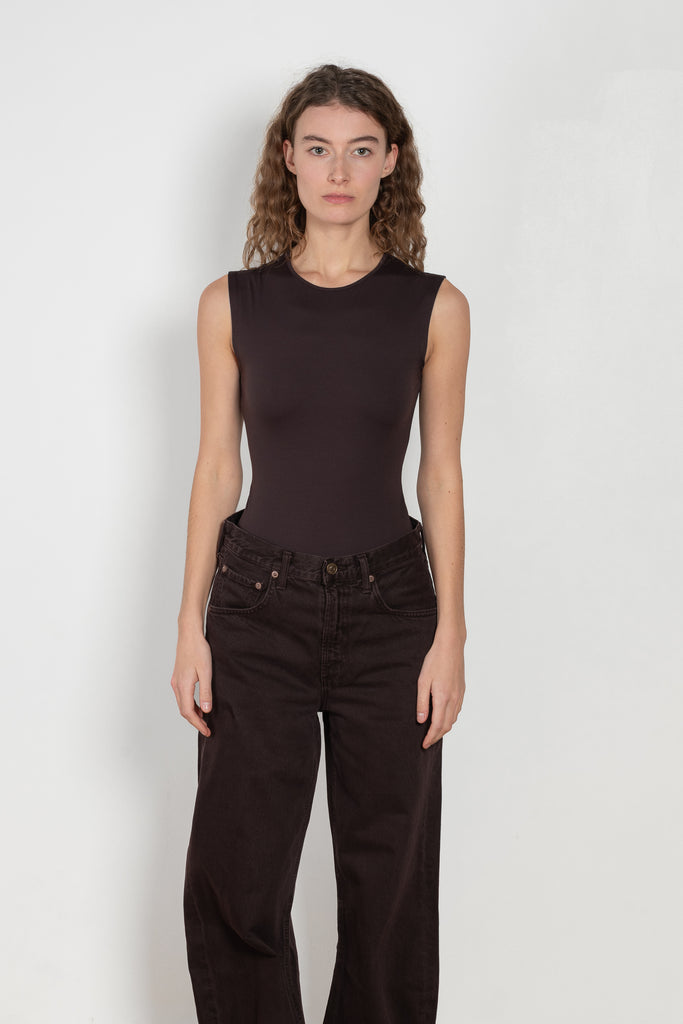 agolde bodysuit chocolate