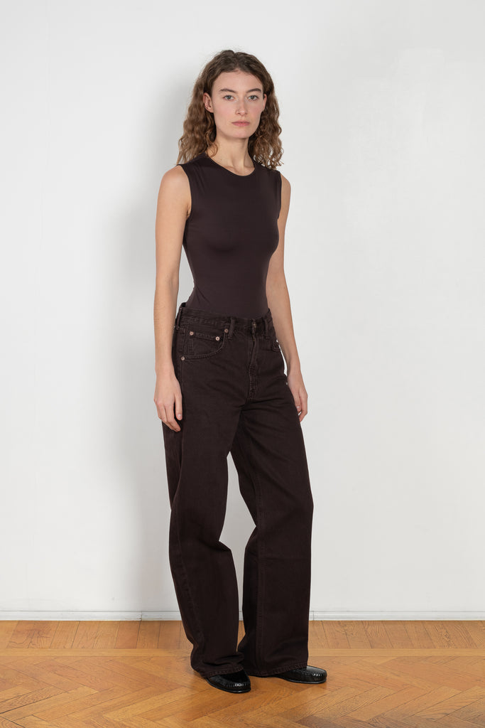 agolde bodysuit chocolate