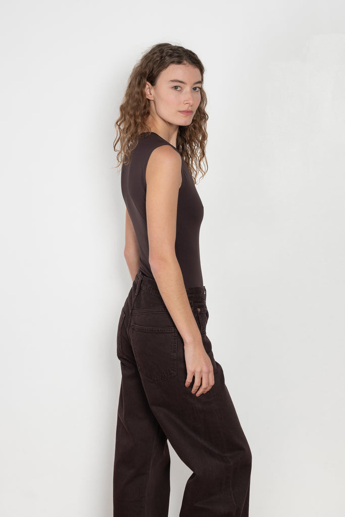 agolde bodysuit chocolate