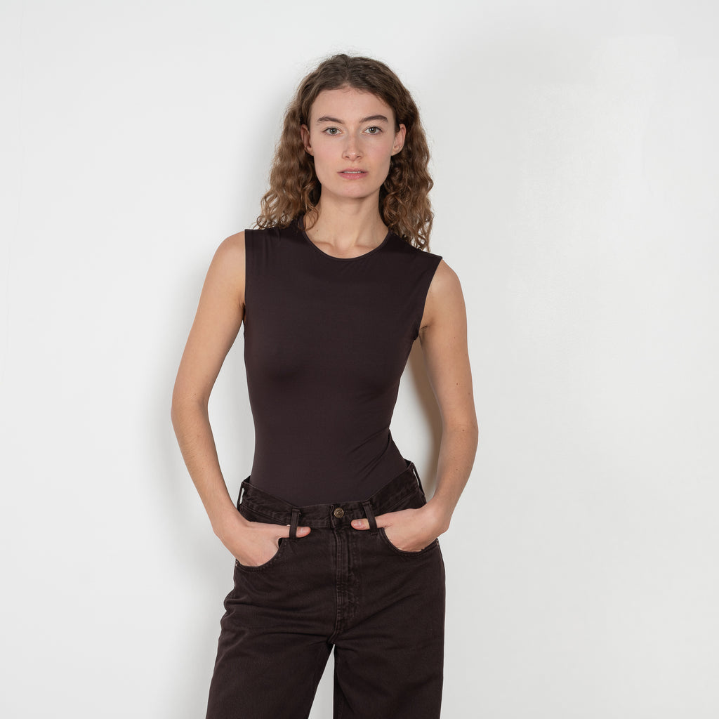 agolde bodysuit chocolate