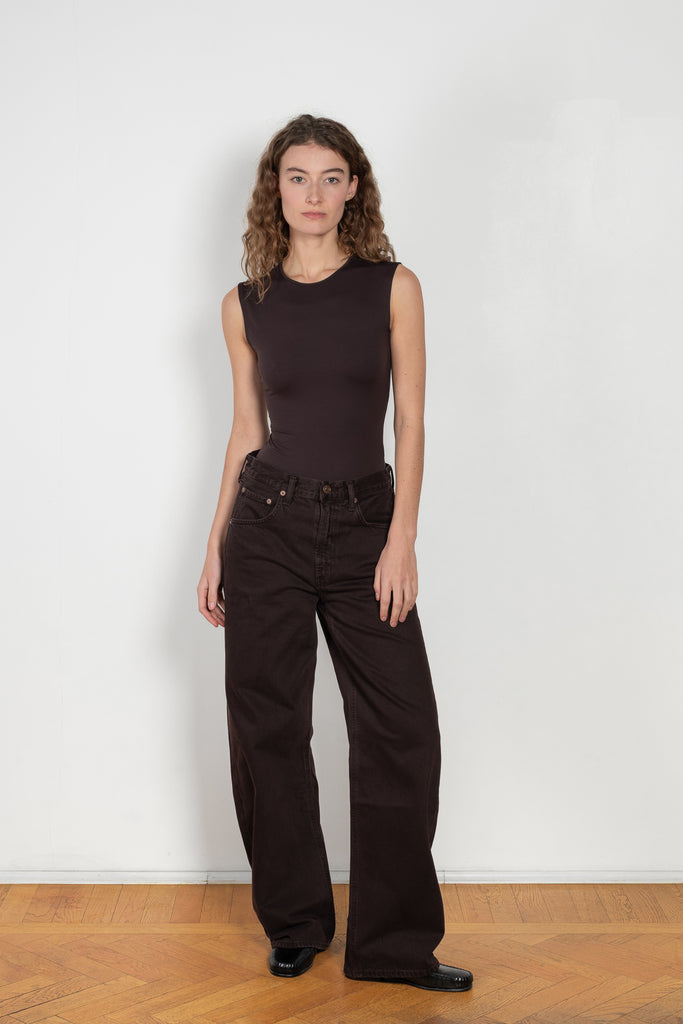 agolde bodysuit chocolate