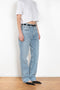 The Kelly Jeans by AGOLDE is a mid waist full length jeans with a straight leg and a flattering square cut top block
