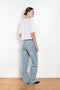 The Kelly Jeans by AGOLDE is a mid waist full length jeans with a straight leg and a flattering square cut top block