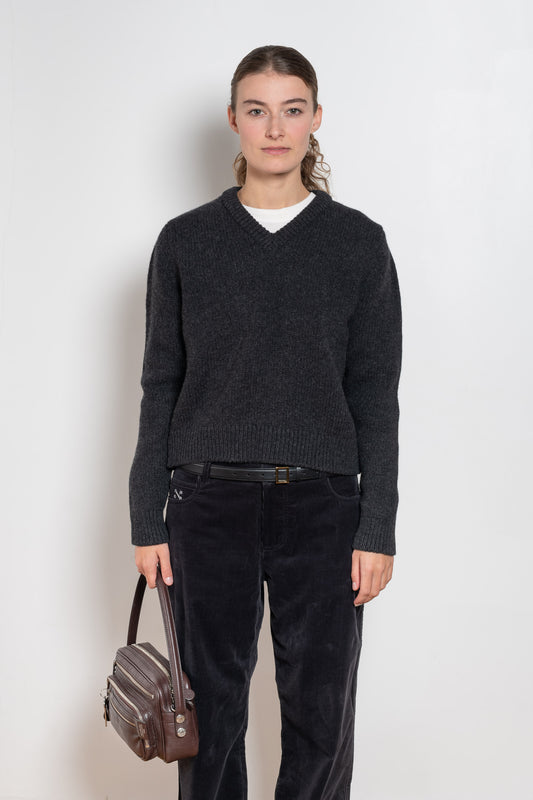 and daughter glenn vneck dark grey