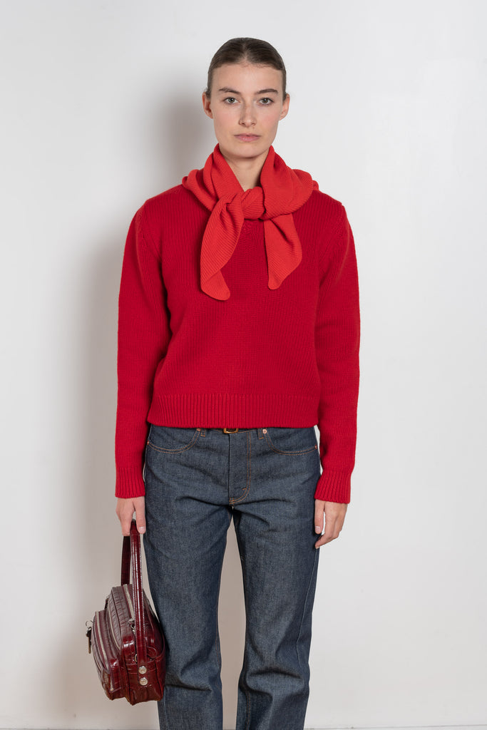 and daughter glenn vneck red