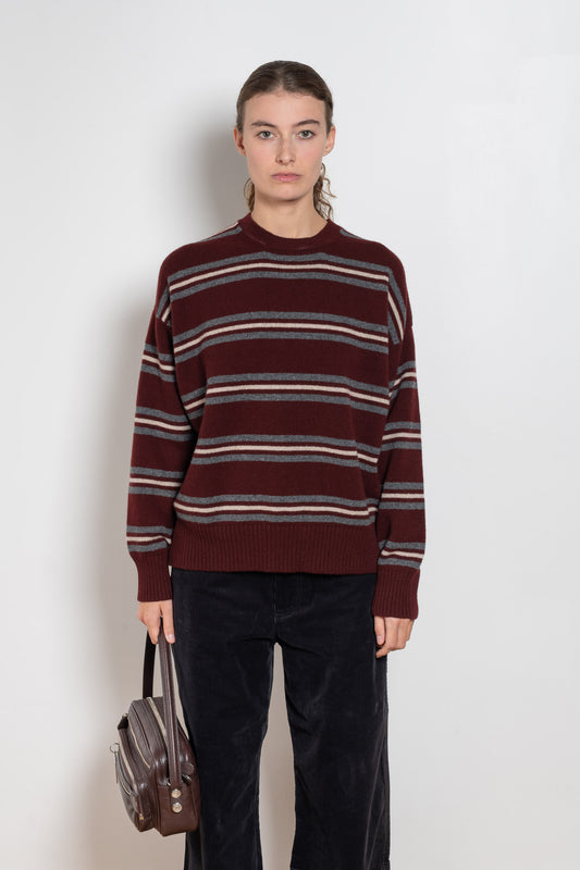and daughter innes burgundy stripe