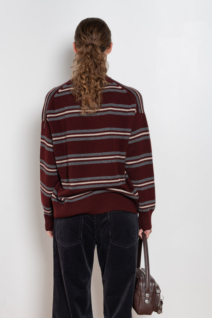 and daughter innes burgundy stripe