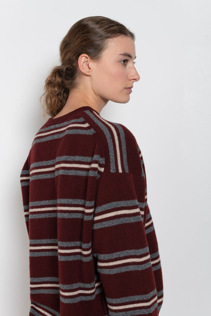 and daughter innes burgundy stripe
