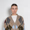 and daughter argyle cardigan beige