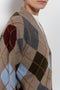 and daughter argyle cardigan beige