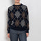 and daughter argyle crewneck navy