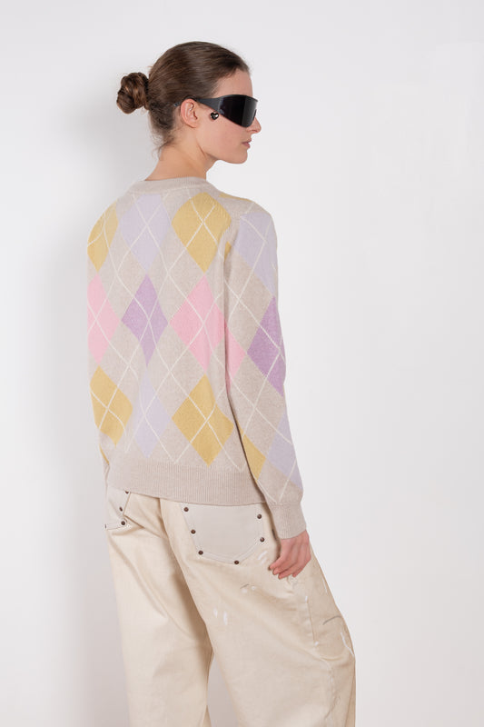 and dauhghter argyle slouch crewneck