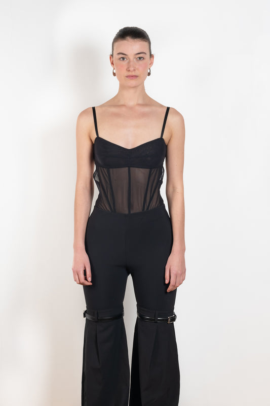 The Ada Bodysuit by Anna October features a corset bodice