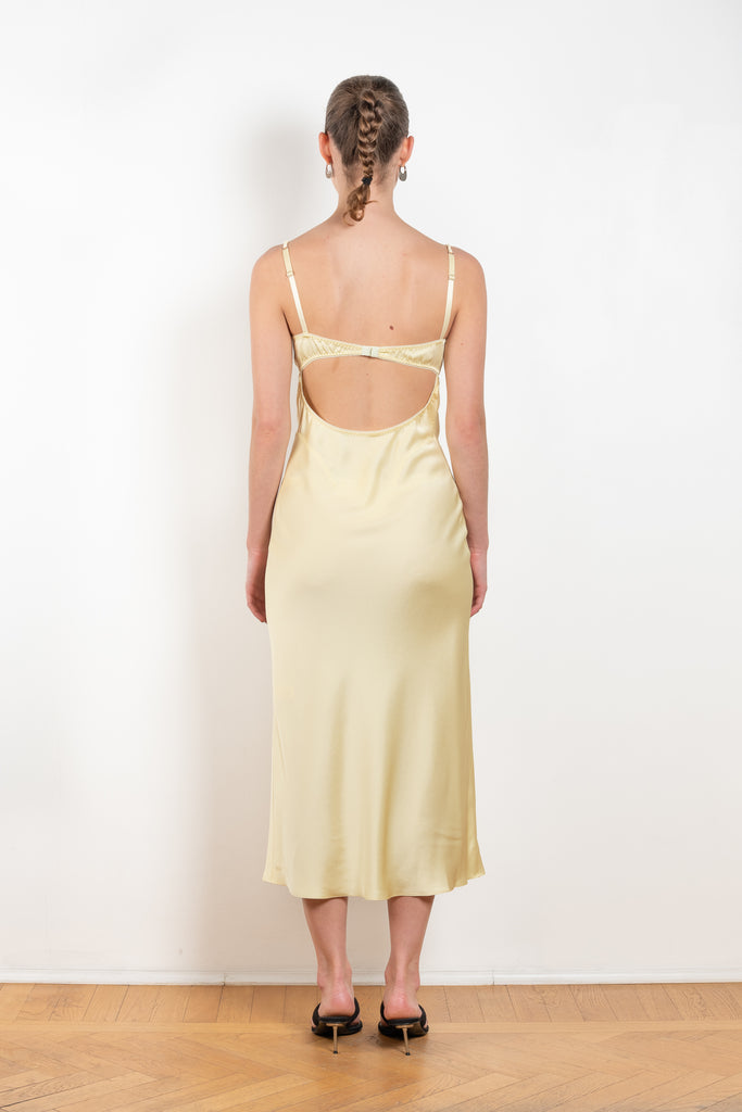 The Waterlily Midi Dress by Anna October is a&nbsp;signature lightweight summer dress with an open back and lingerie details