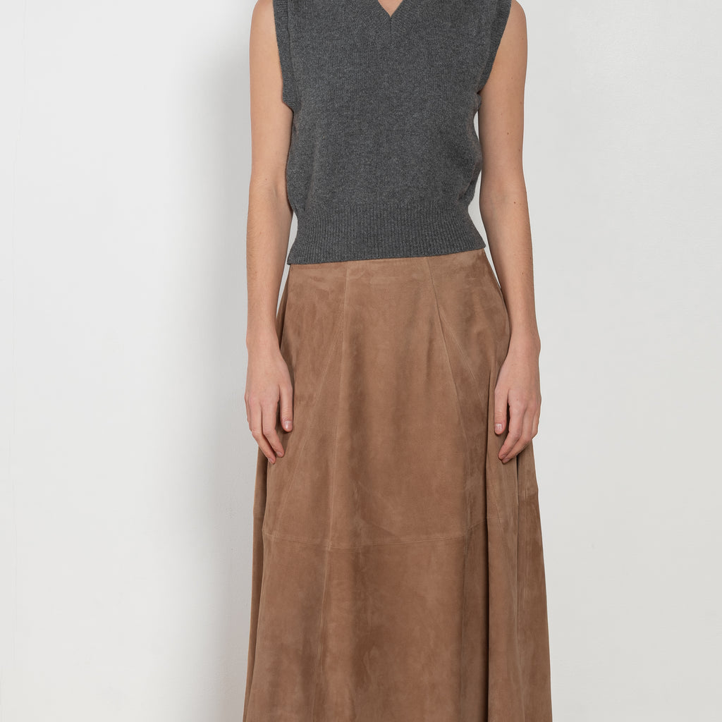 arma eleni suede skirt