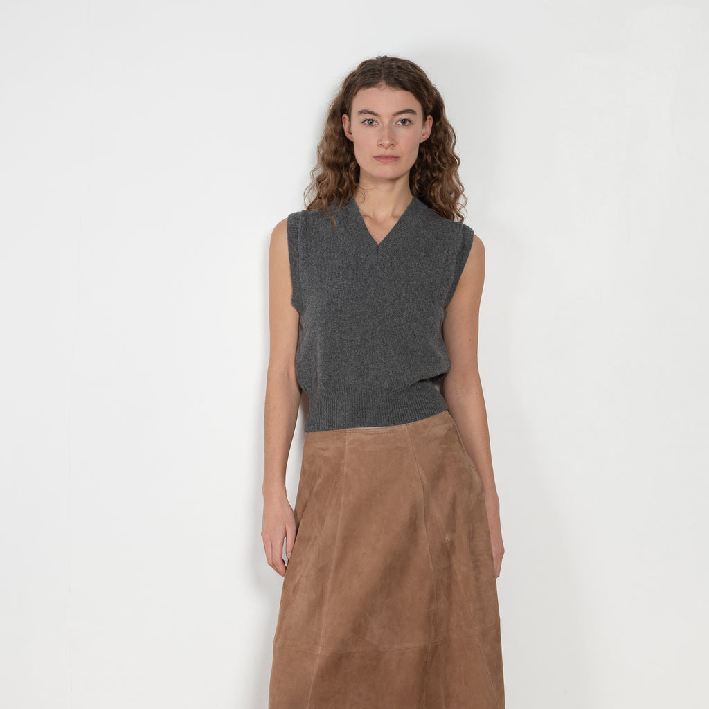 arma eleni suede skirt