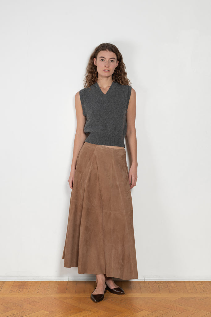 arma eleni suede skirt