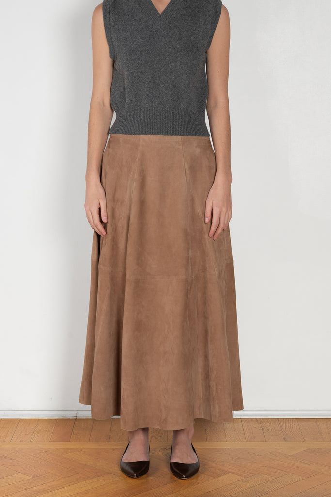 arma eleni suede skirt