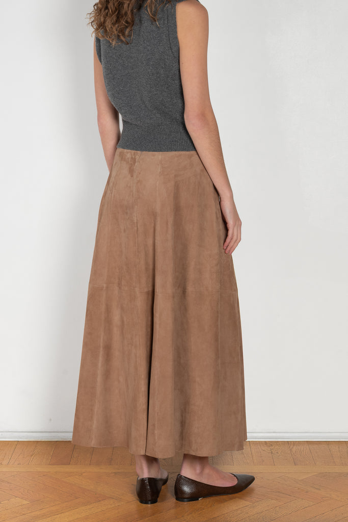 arma eleni suede skirt